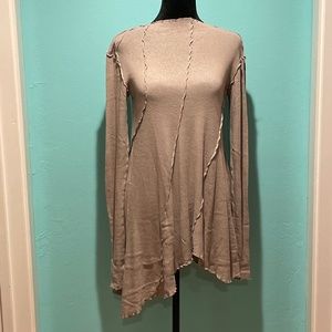 NWOT Free People We the Free raw seam cotton tunic - S